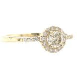 YELLOW GOLD RING 14K 1.89 GR WITH DIAMOND 0.30 + 0.11 CT CERT ABSENT - RNG209