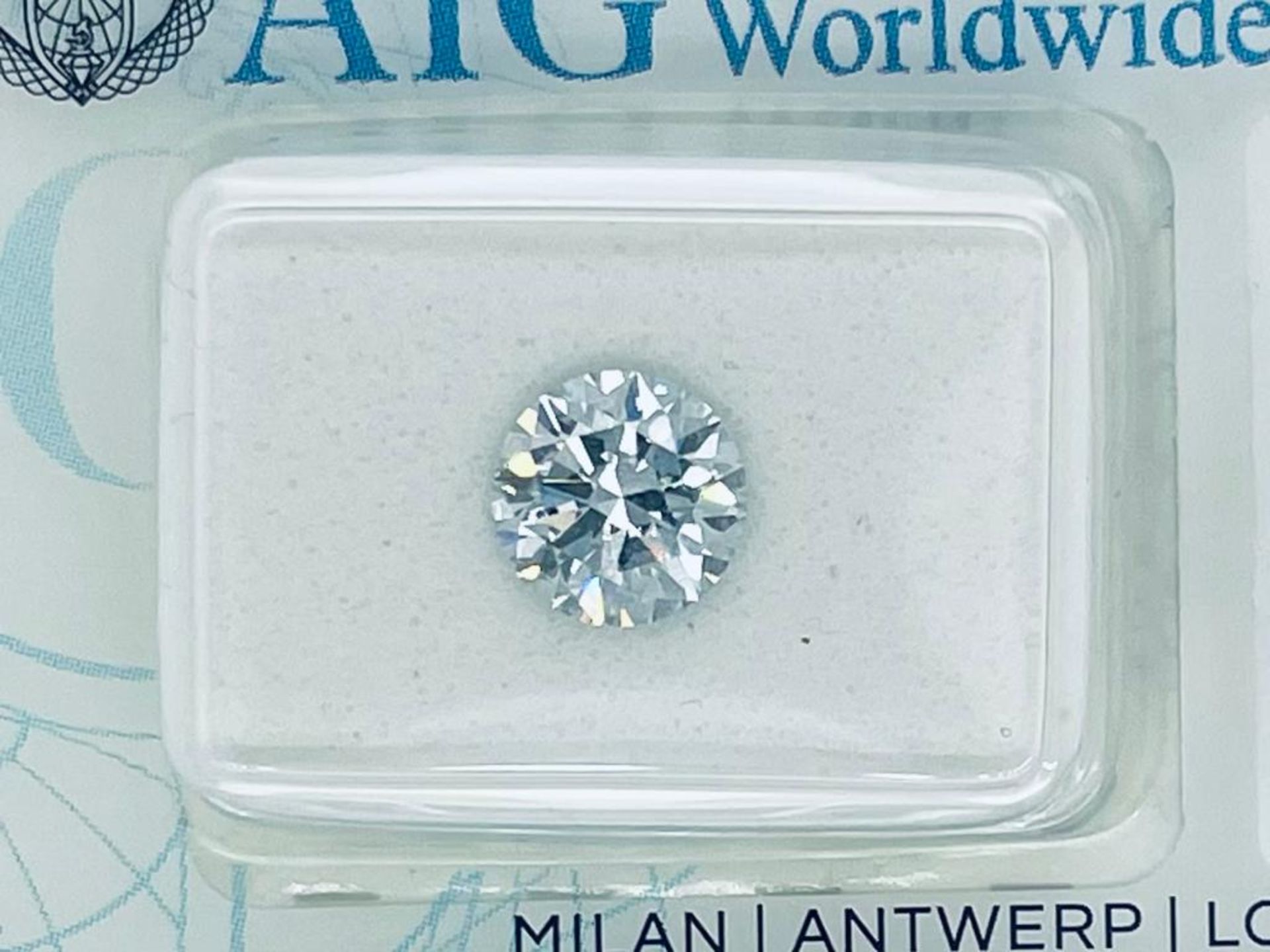 1 LAB GROWN DIAMOND 1,11 CT LIGHT BLUE - VS2 - SHAPE BRILLANT - CERTIFICATION AIG - LG20403 - Bild 5 aus 5