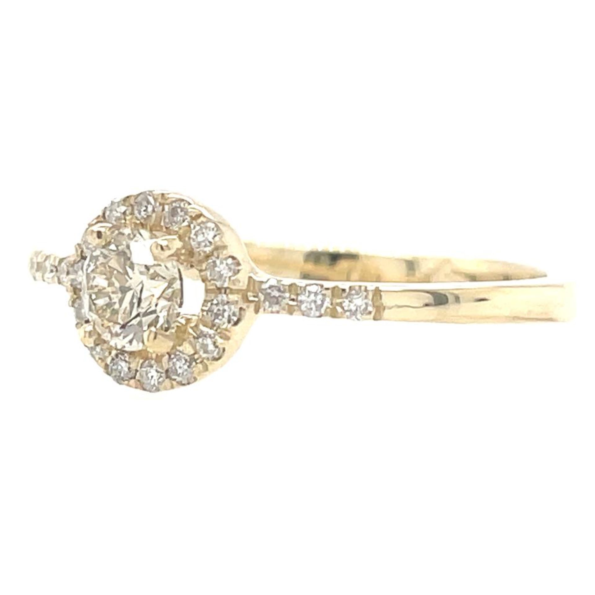 YELLOW GOLD RING 14K 1.89 GR WITH DIAMOND 0.30 + 0.11 CT CERT ABSENT - RNG209 - Bild 2 aus 4