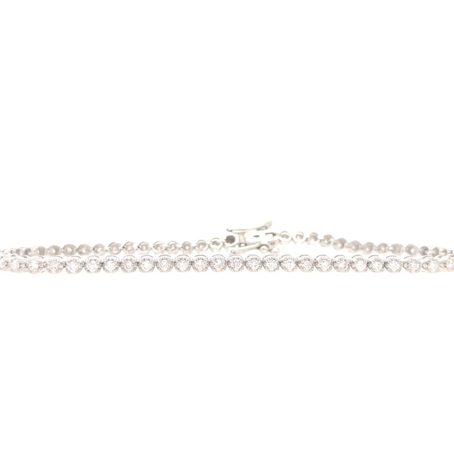 14K W GOLD 7.23 GR TENNIS BRACELET 1.30 CT F/VS - BRC20203 - Image 2 of 4