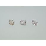 3 DIAMONDS 0,42 CT NATURAL MIX PINK - SI1-I1 - SHAPE -F20901-46