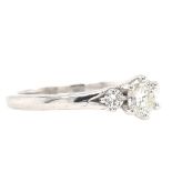 14K WHITE GOLD 3.62 GR DIAMOND 0.45 + 0.10 CT - RNG20225