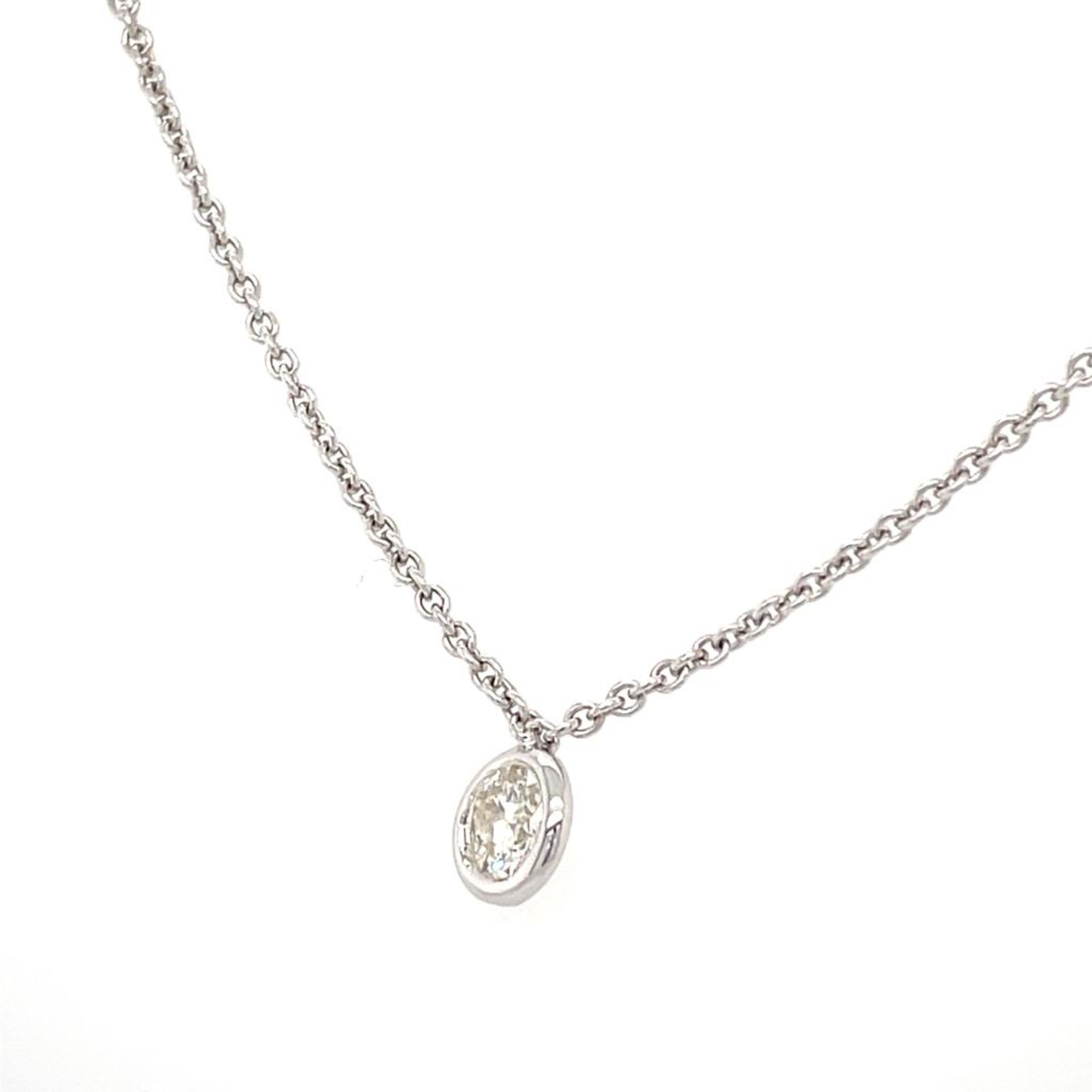 14K WHITE GOLD 2.65 GR DIAMOND NECKLACE 0.32 CT - PND20107 - Image 2 of 4