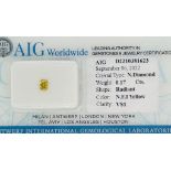 1 DIAMOND 0,17 CT N.F.INTENSE YELLOW - VS1 - SHAPE RADIANT - CERTIFICATION AIG - F20901-22