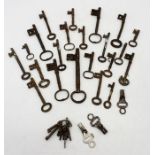 A collection of antique keys