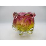 A Murano glass vase - overall height 19cm