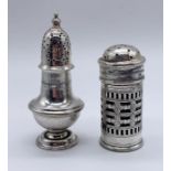 Two hallmarked silver pepperettes