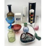 A collection of art glass including Caithness etc.