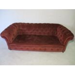 A Victorian button back chesterfield