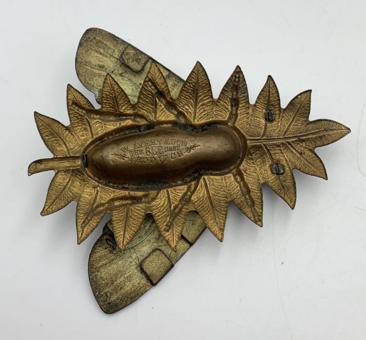 A gilt brass Avery needle packet case 'The Bee Case', under wing clips present and stamped ' - Image 2 of 3