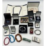 A collection of costume jewellery including 925 silver etc.