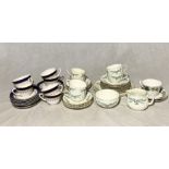 A collection of Royal Worcester part tea sets including Regency