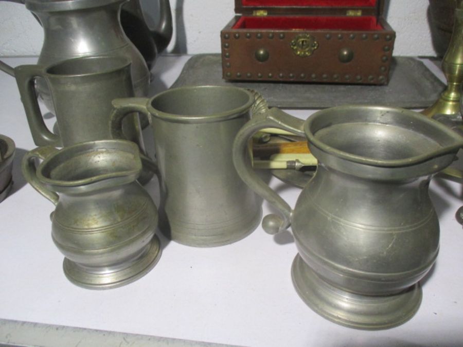 A large collection of Pewter, copper etc. - Image 9 of 13