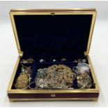 A collection of costume jewellery including a number of brooches, rings, cufflinks etc