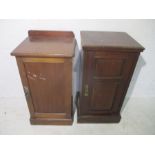 Two Edwardian pot cupboards