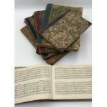 A collection of Victorian/19th century sheet music including The Psalmist and Psalm and Hymn Tunes