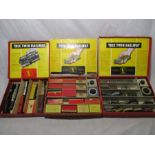 A collection of various Trix Twin Railway wagons and tankers (some boxed) including Texaco tanker,