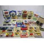 A collection of boxed die-cast vehicles including Lledo Days Gone, Cameo, Lledo Royal Air Force