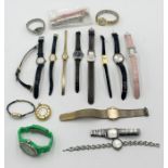 A collection of various watches, straps etc