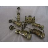 A collection of reproductions"White Star, Liverpool" wall lights along with a brass crown ( A/F)