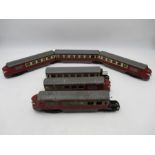 Two Trix Twin Railway OO gauge Meteor Diesel Express sets, both 3-car units with motor coach, middle