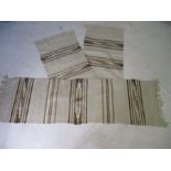 A pair of South American style rugs along with a matching runner