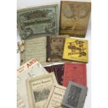 A collection of mainly vintage local ephemera including a pamphlet on a large fire in Exeter,