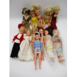 A collection of twelve various vintage Sindy dolls.