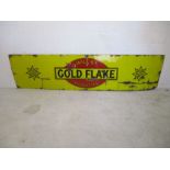 A Wills's Gold Flake Cigarettes enamelled sign - length 183cm, height 46cm