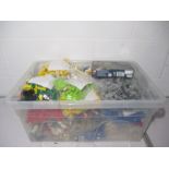 A large quantity of Lego a mixture of blocks, bases, wheels, technical, divided and bagged into