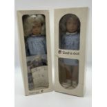 Two Sasha doll's 107 Sasha Blonde Gingham in original boxes