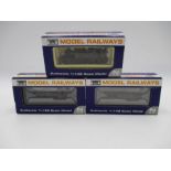 A collection of three boxed Dapol N gauge pannier tank locomotives including 45XX Straight Tank BR