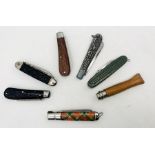 A collection of various pen knives including Richards, Lambfoot etc.