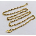 A 22ct gold necklace, weight 6g