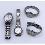 Four vintage gentleman's wristwatches including Accurist, a Rone Sportmans, Timex and Pulsar