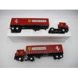 Two boxed platinum edition Matchbox Scuderia Ferrari die-cast model lorries - one boxed