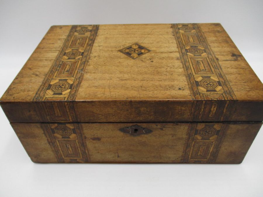 A Victorian smokers cabinet along with a parquetry inlaid box - Image 6 of 10