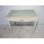 A painted pine kitchen table with Formica top