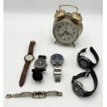 A collection of various watches including a Gill Regatta master, Cressi etc.
