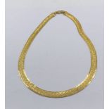 An Italian 9ct gold necklace, weight 17.3g