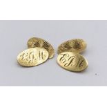 A pair of 9 ct gold cufflinks, total weight 5.8g