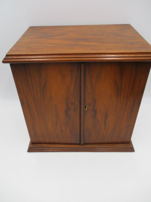 A Victorian smokers cabinet along with a parquetry inlaid box - Image 2 of 10