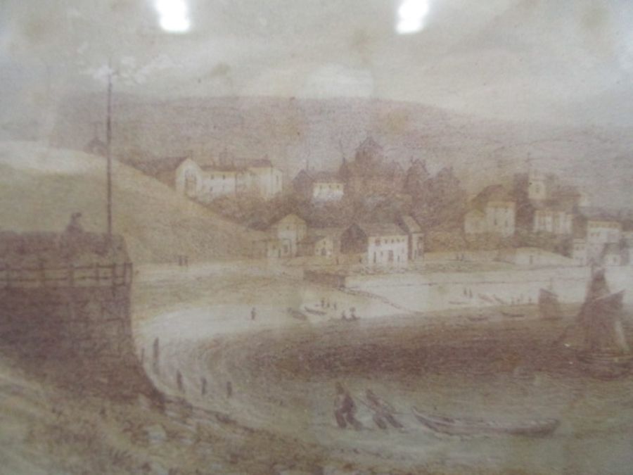 A small antique print of Lyme Regis published by F Dunster, Broad St. Lyme Regis - Bild 3 aus 4