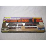 A boxed Hornby Railways OO gauge Night Mail Express electric train set (R.758). The set included a