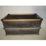 An industrial trolley from Axminster Carpets - length 125cm, depth 64cm, height 79cm