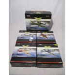 A collection of five boxed Corgi limited edition die-cast WW2 planes including Fairchild A-10A