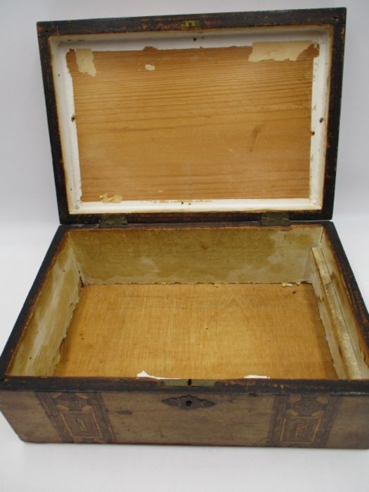 A Victorian smokers cabinet along with a parquetry inlaid box - Image 10 of 10