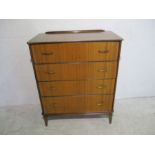 A retro Lebus Link Furniture chest of four drawers