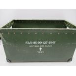 An industrial style crate stamped Enfield Box Co.Ltd