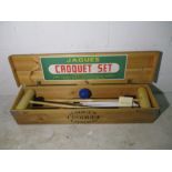 A boxed Jacques Croquet set.